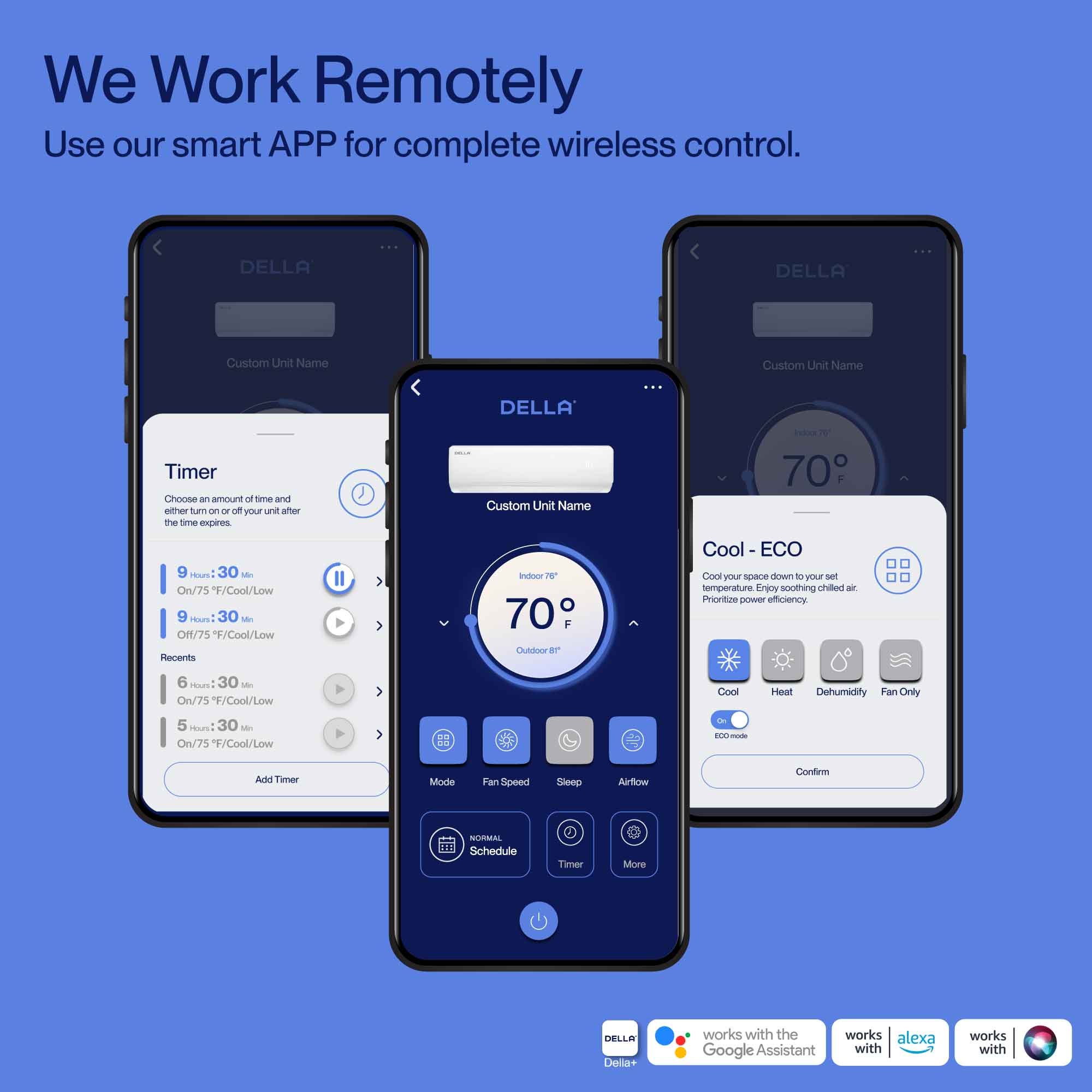 DELLA Econo Series Mini Split AC R410A Refrigerant