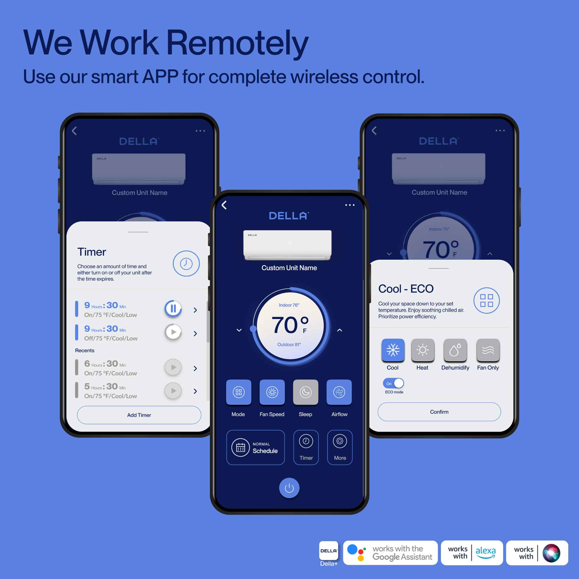 DELLA Vario Series 27000 BTU Dual Zone Mini Split AC