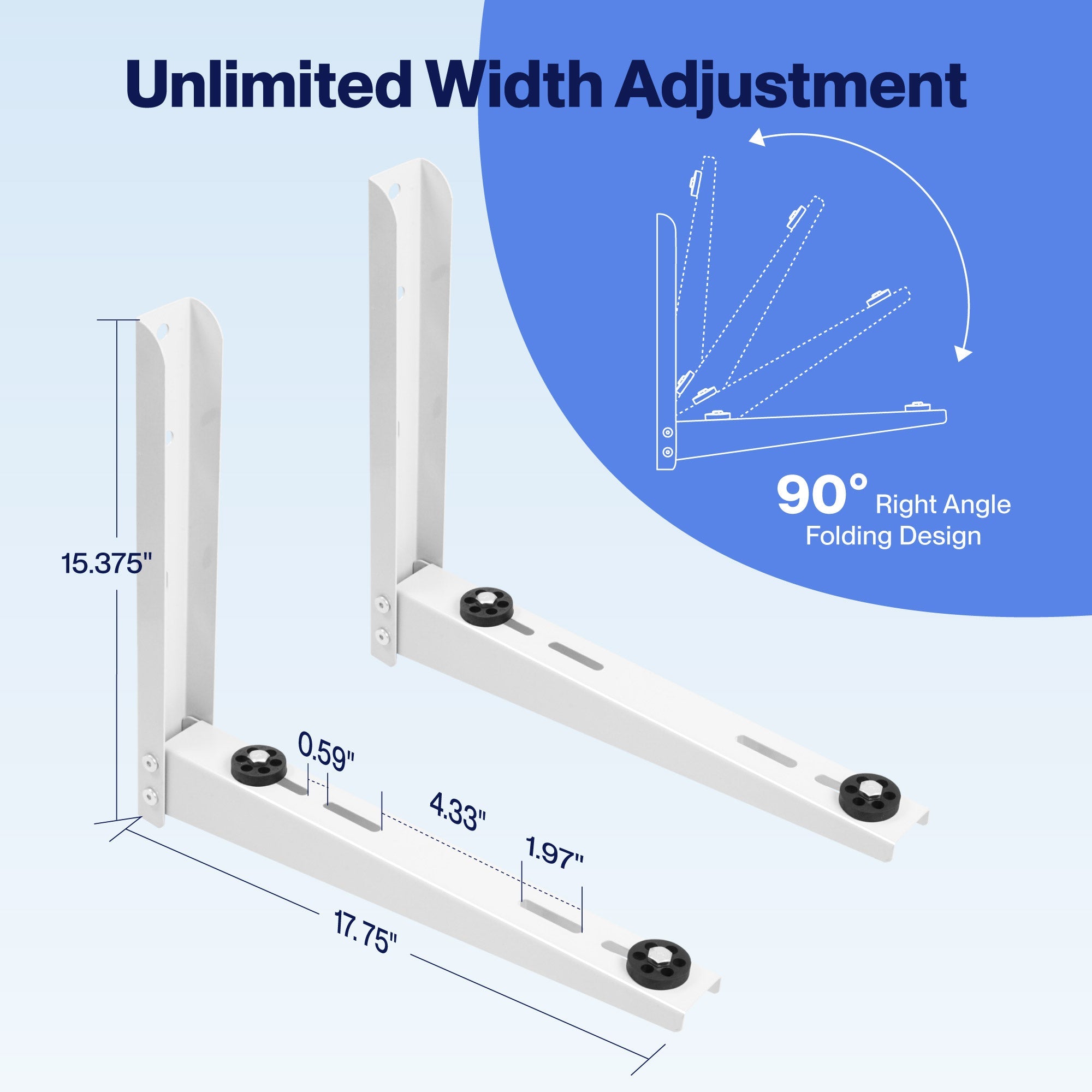 DELLA Heavy Duty Wall Mounting Bracket for 6000-12000 BTU Mini Split