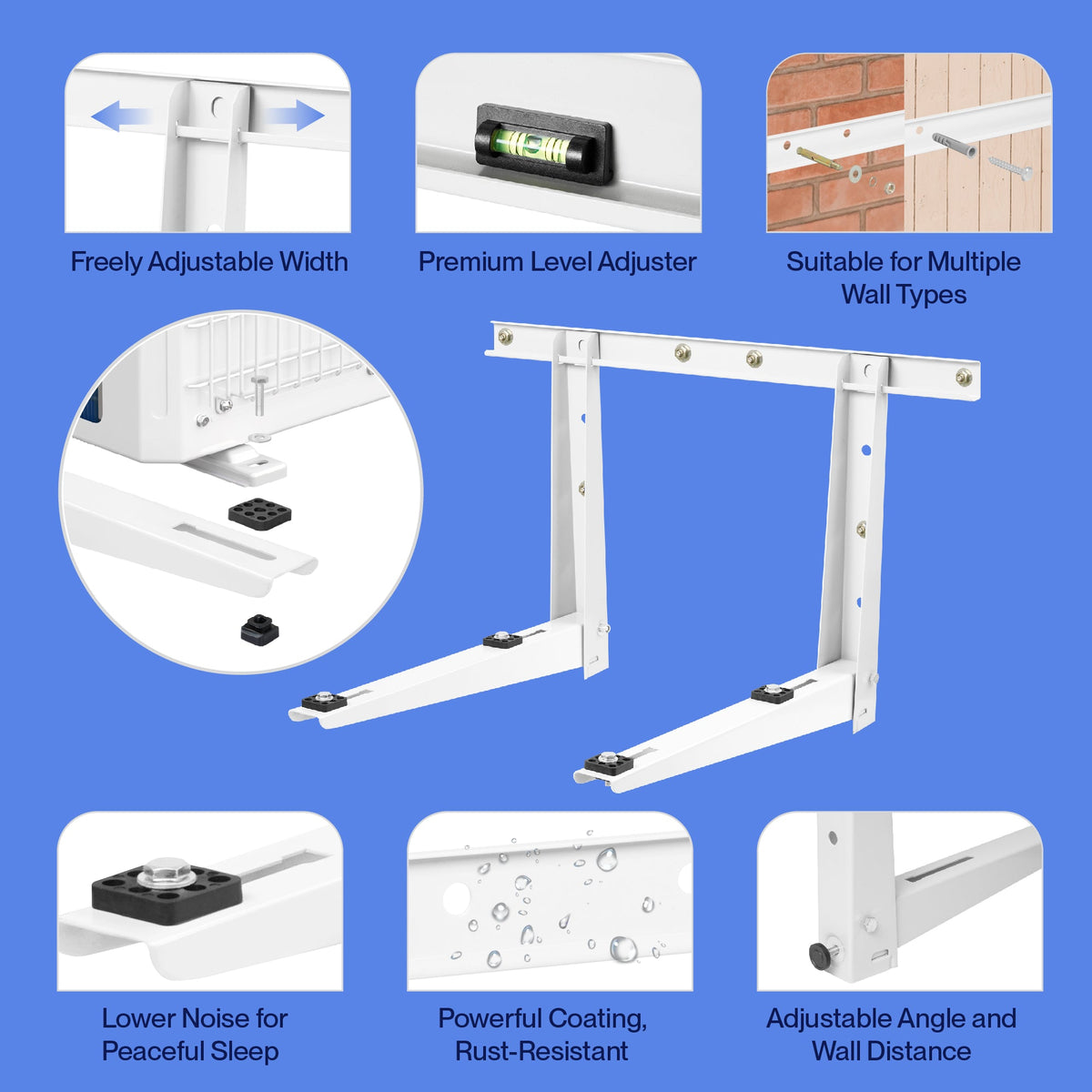 DELLA Wall Mounting Bracket for 6000-36000 BTU Single Zone Mini Split