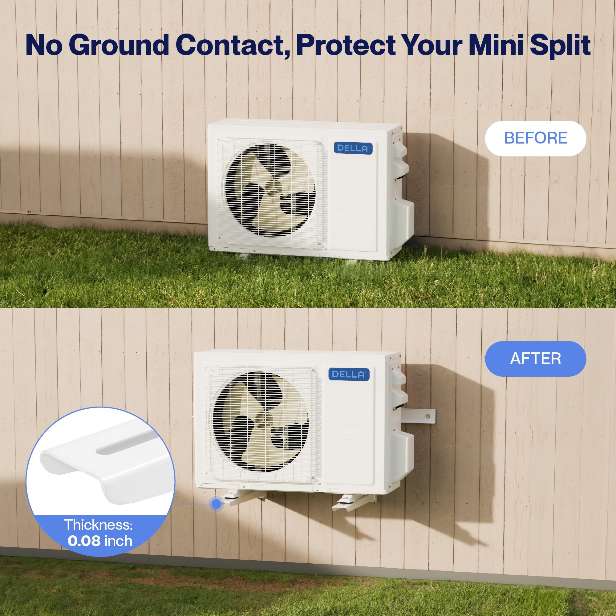 DELLA Wall Mounting Bracket for 6000-36000 BTU Mini Split