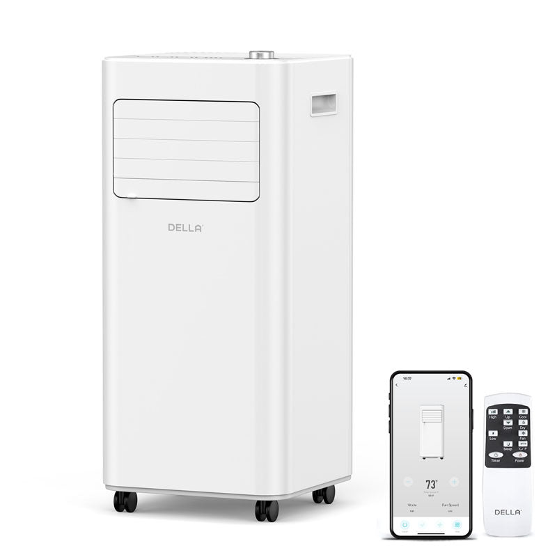 DELLA Traverse Series 8000 BTU Smart WiFi Enabled Portable AC with Heat/Remote/App Control, Cools Up To 150 Sq. Ft.