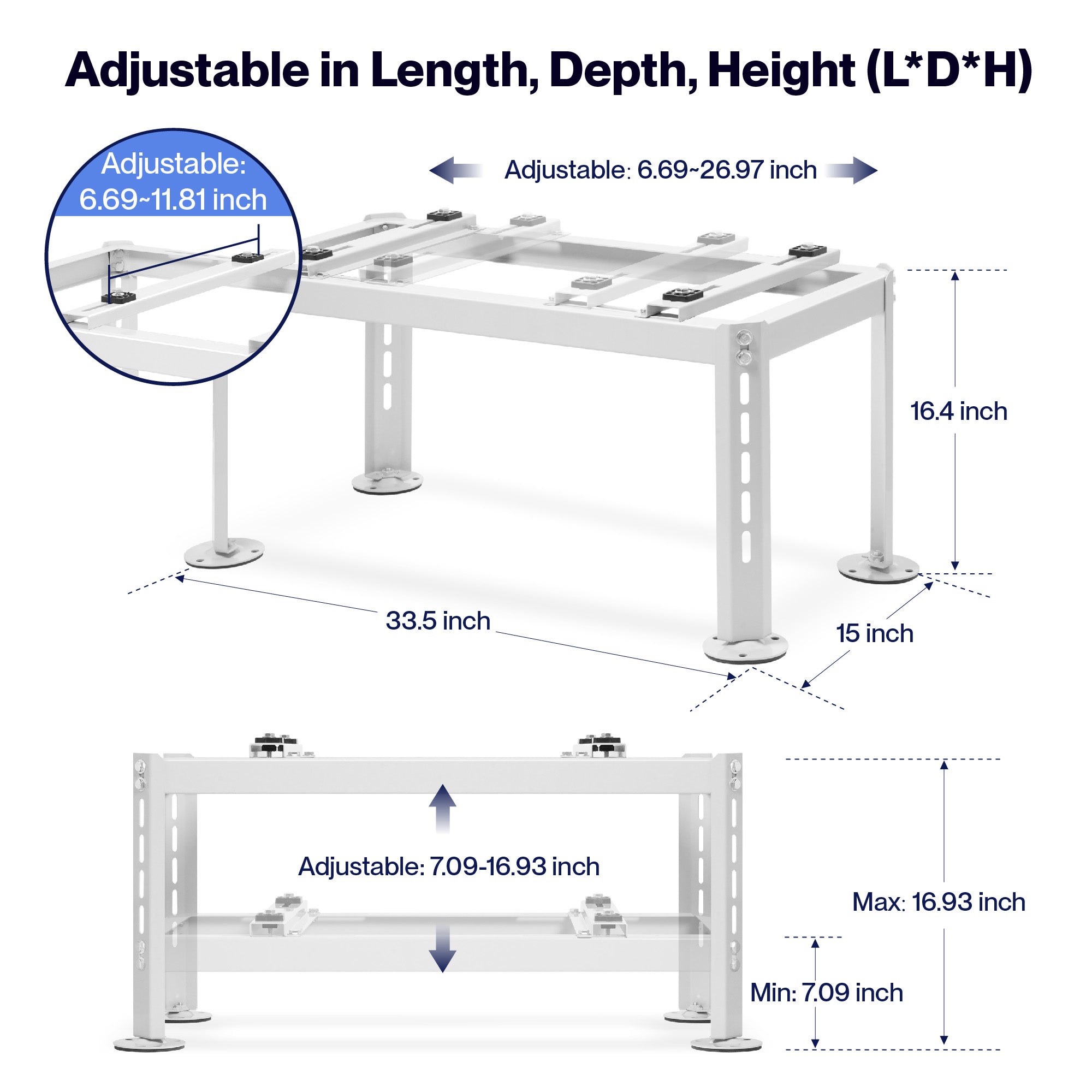 DELLA Ground Stand Bracket for 9000-12000 BTU Mini Split