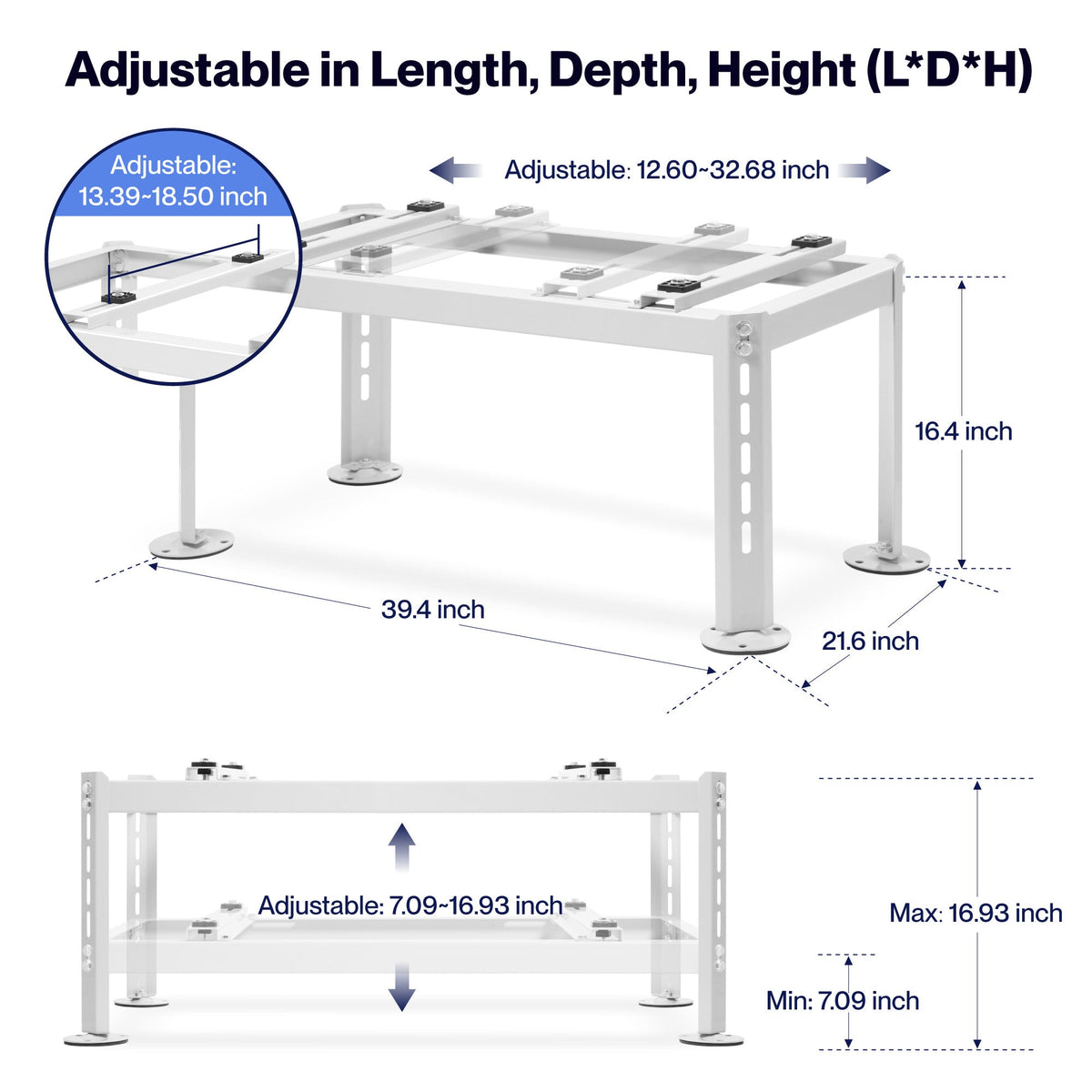 DELLA Ground Stand Bracket for 24000-55000 BTU Mini Split