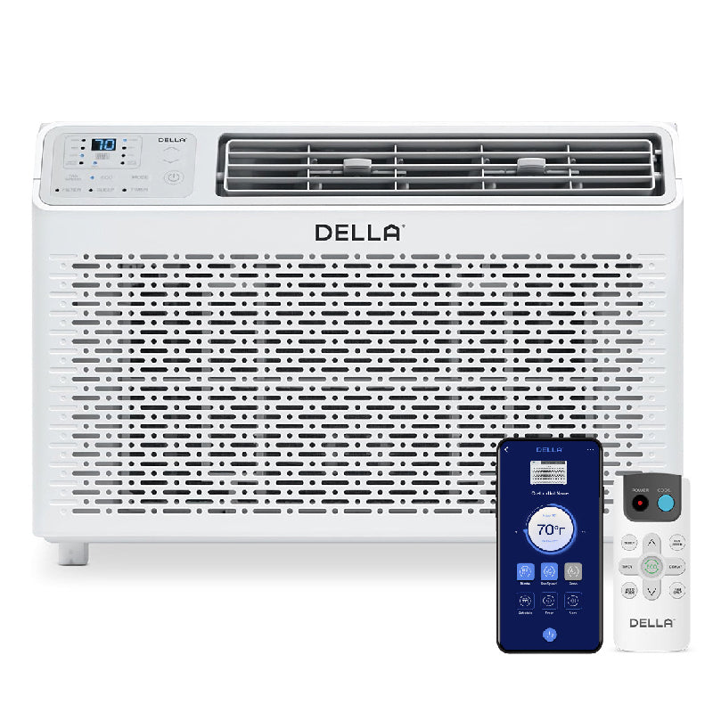 DELLA Fenestra Series 12000 BTU Smart Window AC with Remote/App Control, Cools Up to 550 Sq. Ft