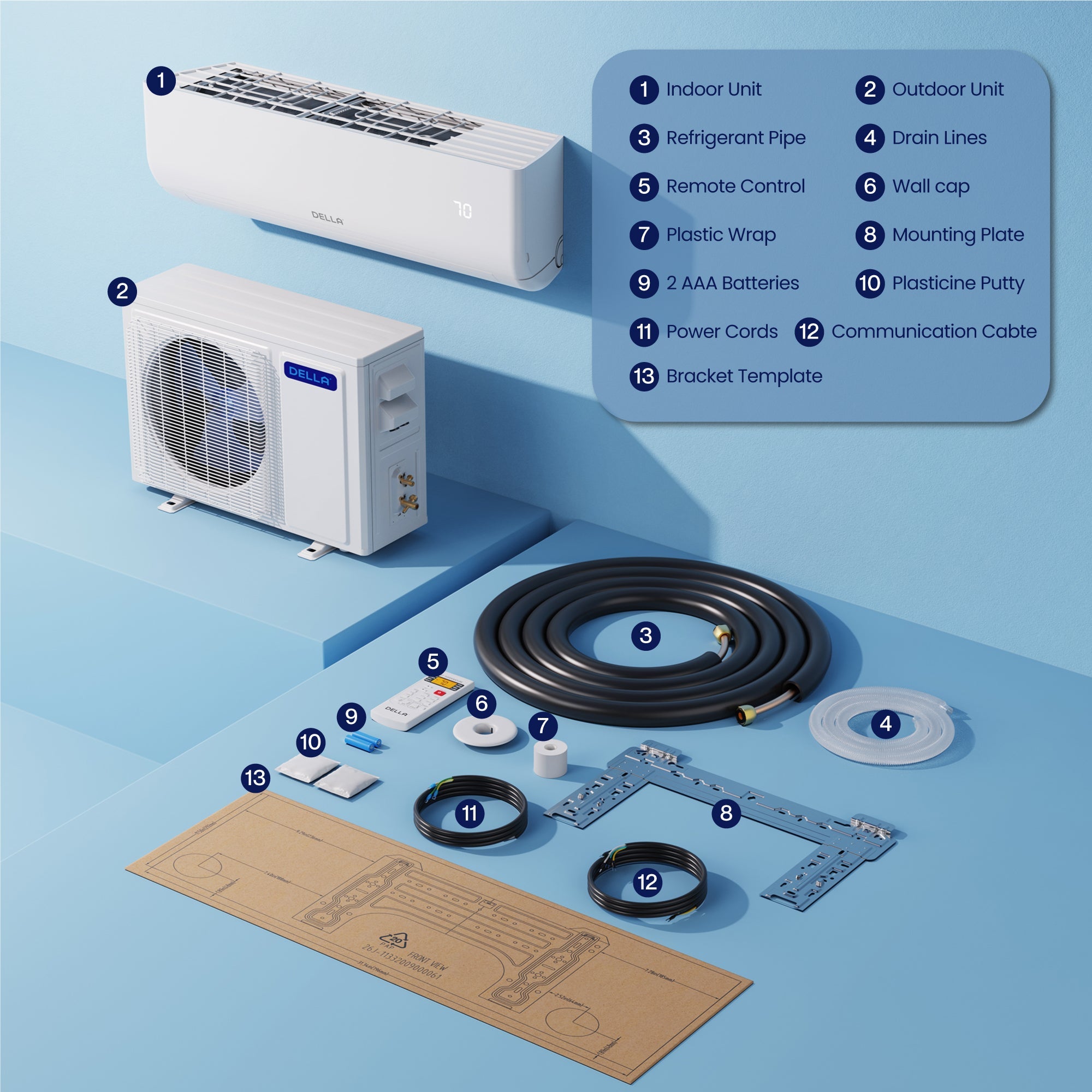 Motto Series 18000 BTU SEER2 17 Mini-Split Heat Pump AC - Up to 1000 Sq.Ft.