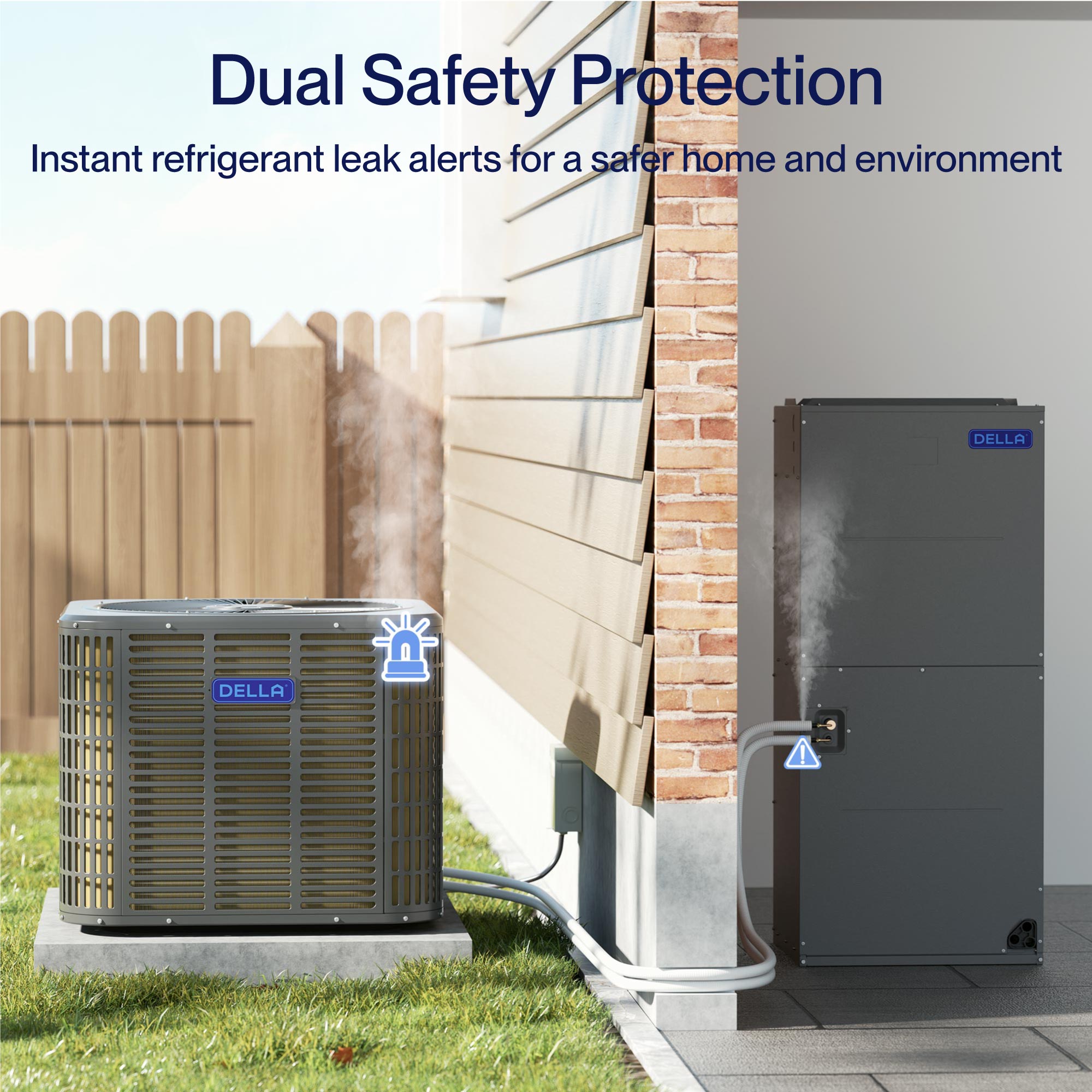 DELLA 53,000 BTU 17 SEER2 Ducted Central Air Conditioner with Air Handler