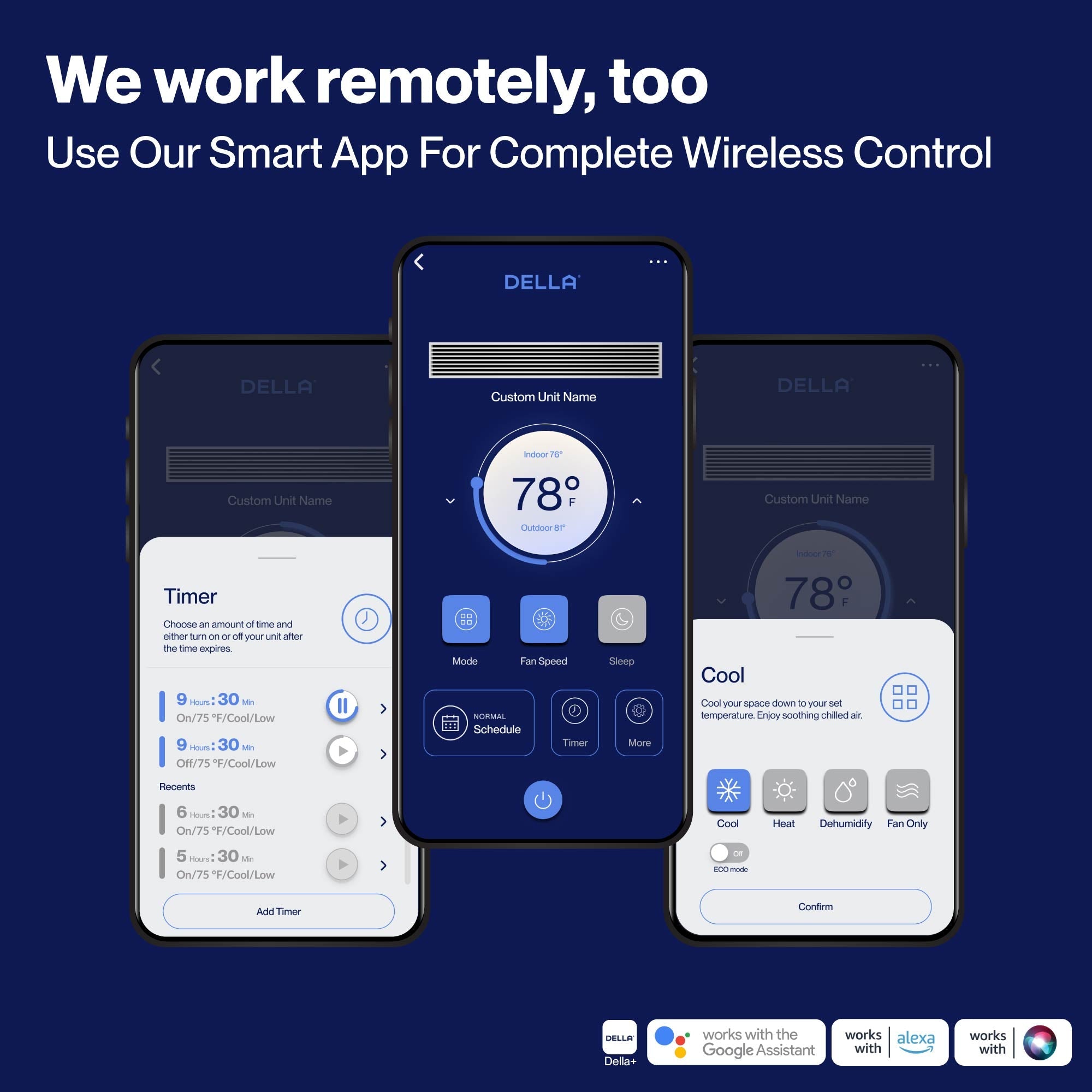 DELLA 9500 BTU 19.6 SEER2 Concealed Ducted Mini Split Air Conditioner