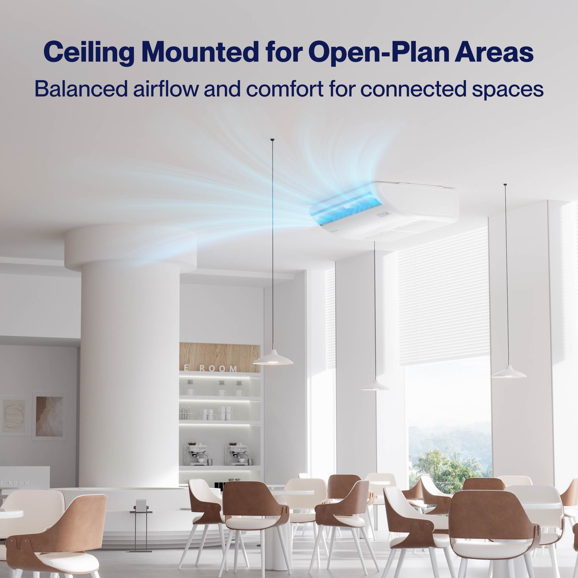 DELLA 22200 BTU 20 SEER2 Floor Ceiling Mini Split AC - Up to 1500 Sq. Ft.