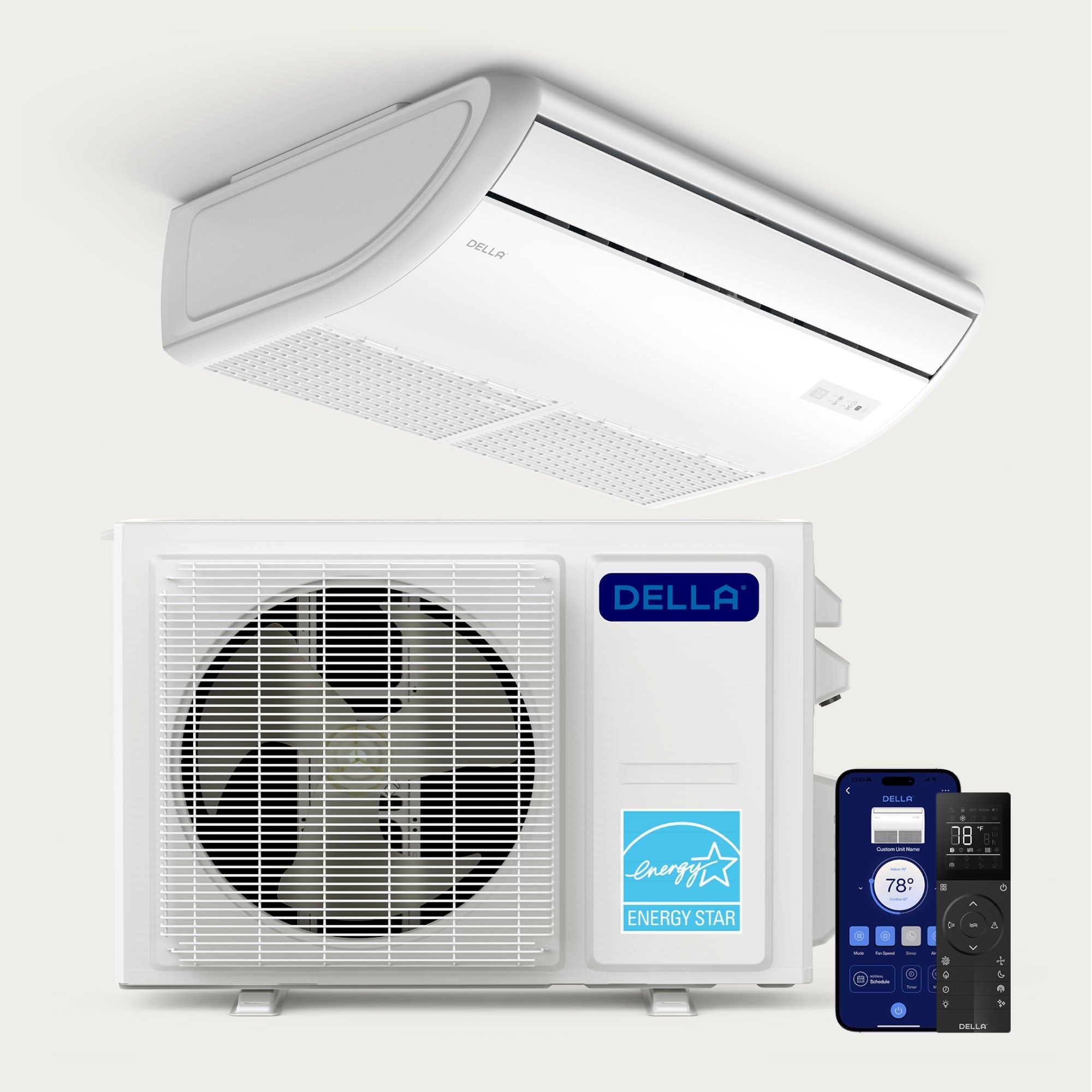 DELLA 18000 BTU 20.5 SEER2 Floor Mounted Mini Split AC - Up to 1000 Sq. Ft.