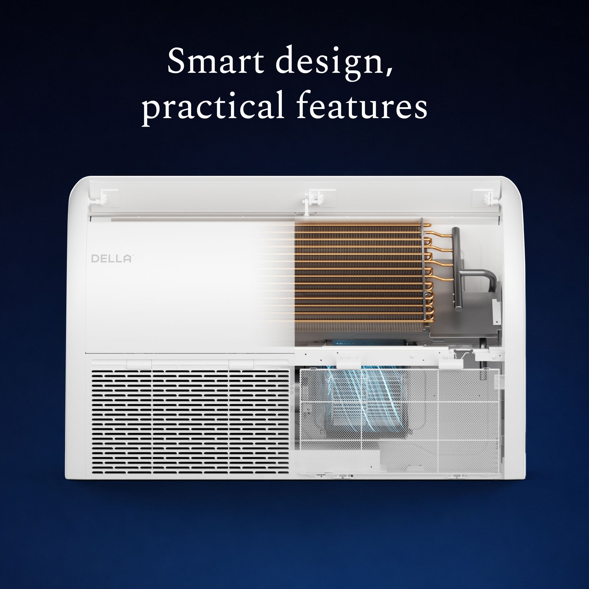 DELLA 18000 BTU 20.5 SEER2 Floor Mounted Mini Split AC - Up to 1000 Sq. Ft.