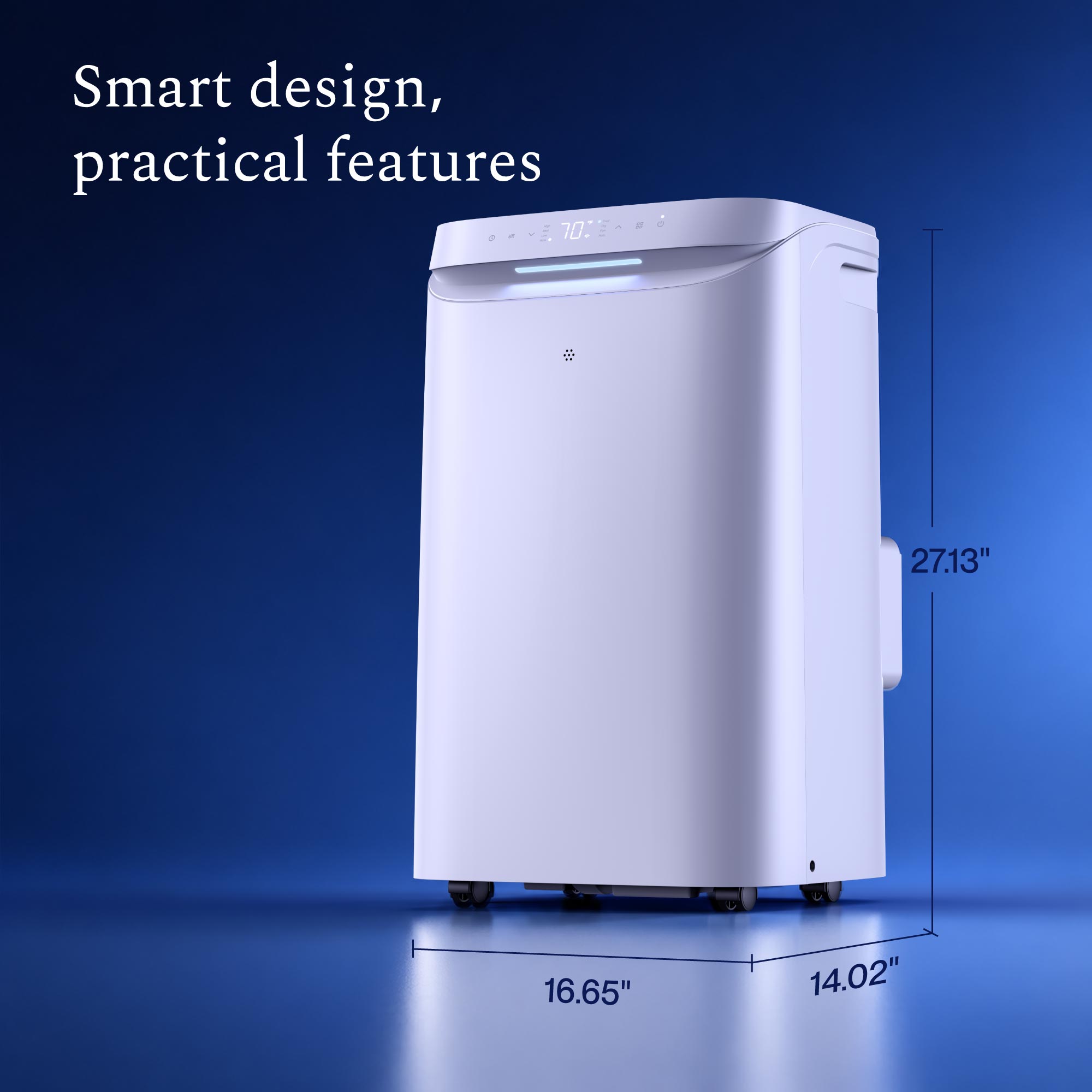 DELLA Sylro Series 15,500 BTU Inverter Ultra Quiet Portable Air Conditioner for Rooms Up to 550 Sq. Ft.