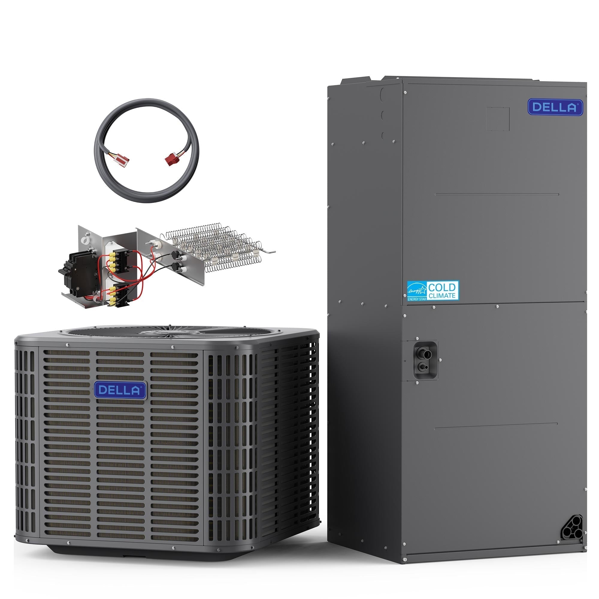 DELLA 24,000 BTU 18 SEER2 Ducted Central Air Conditioner with Air Handler