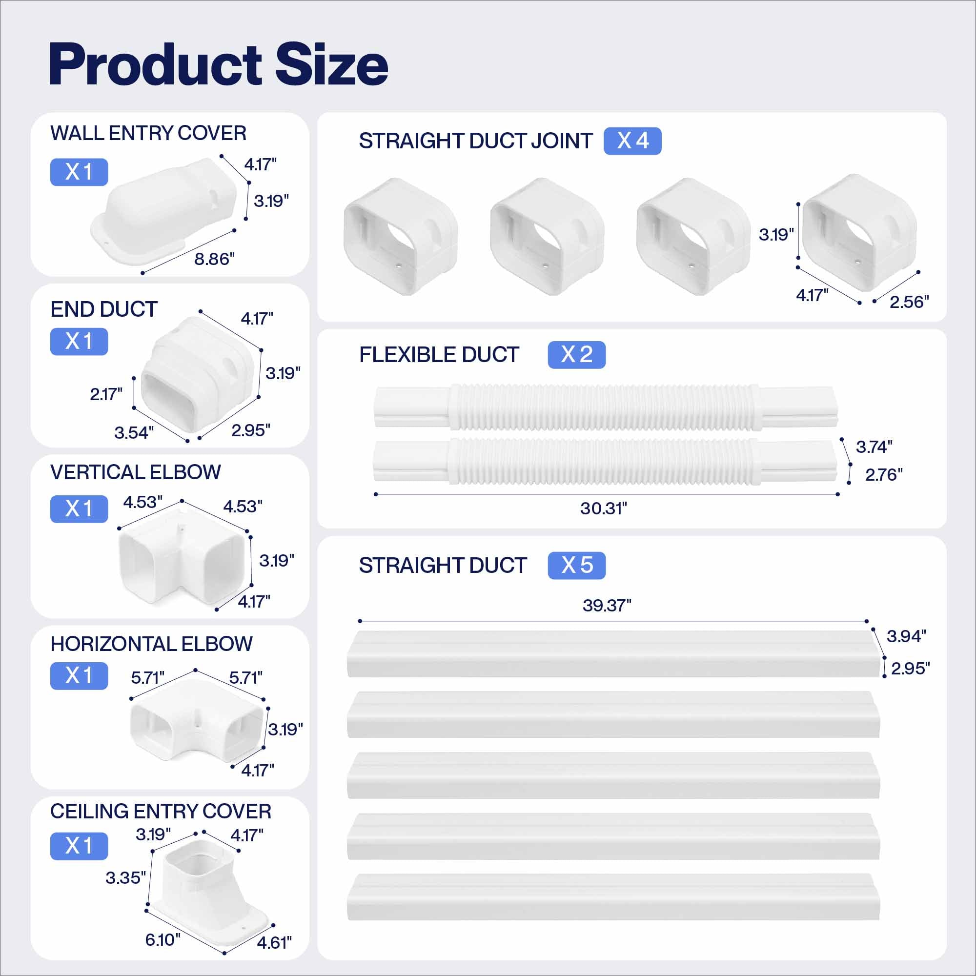 #Size_4" 16Ft Line Set Cover with Flexible Duct