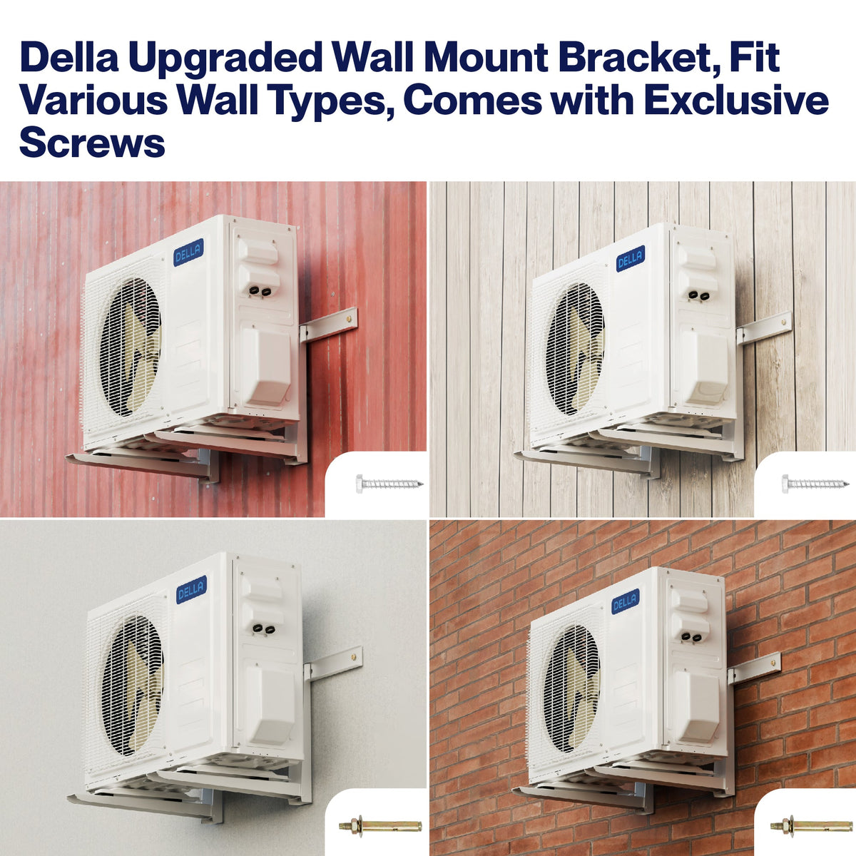 DELLA Wall Mounting Bracket for 6000-36000 BTU Single Zone Mini Split