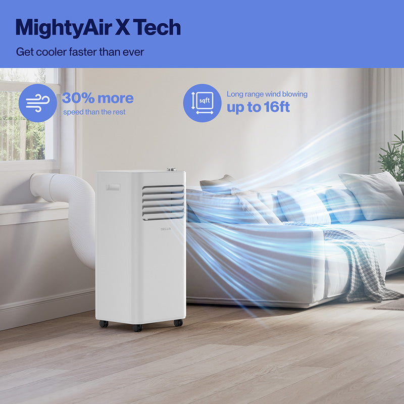 DELLA Traverse Series 10000 BTU Smart WiFi Enabled Portable AC with Remote/App Control, Cools Up To 250 Sq. Ft.