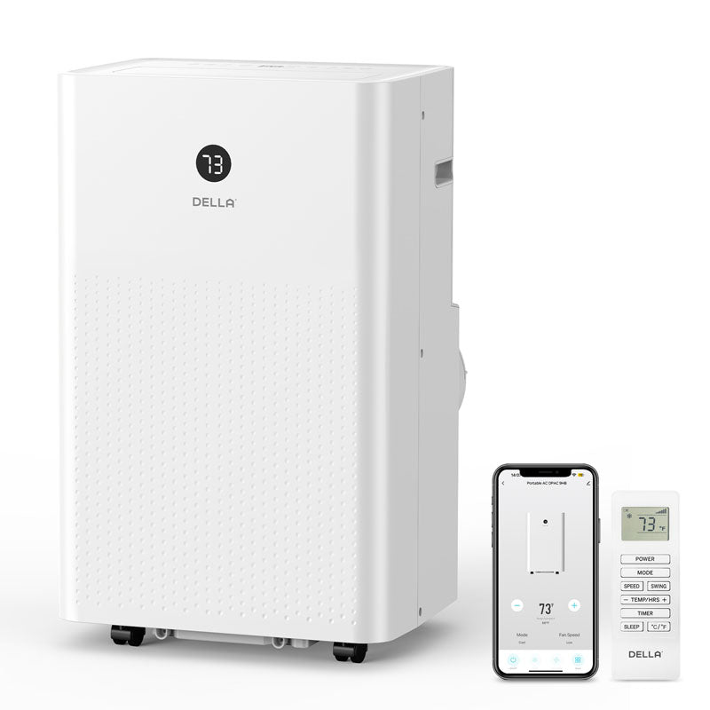 DELLA Traverse Series 14,000 BTU Smart WiFi Enabled Portable Air Conditioner, Cools Up To 400 Sq.Ft.