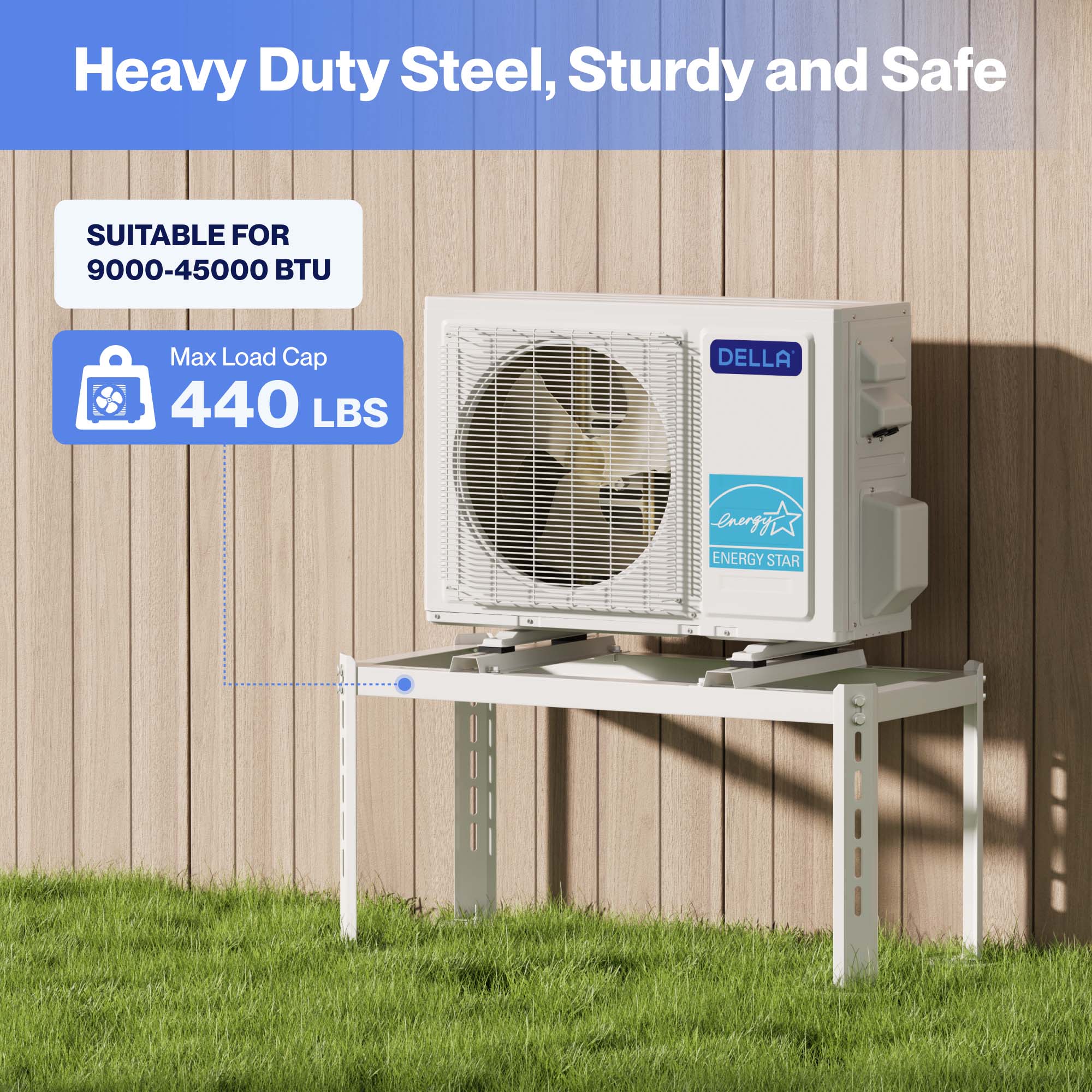 DELLA Ground Stand Bracket for 9000-45000 BTU Mini Split