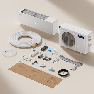 DELLA Vario Series 24000 BTU 21 SEER2 Mini Split Heat Pump AC - Up to 1500 Sq.Ft.