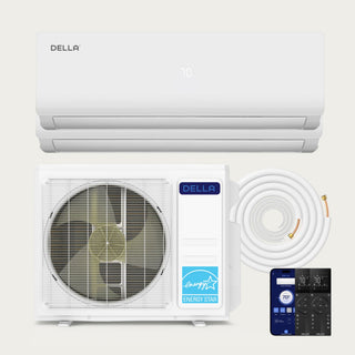 DELLA Vario Series 20000 BTU Dual Zone Mini Split AC with R-454B (9K + 9K) - Up to 800 Sq.Ft.