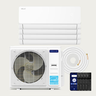 DELLA Vita Series 42000 BTU Quad Zone Mini Split AC (9K+9K+9K+12K) - Up to 1750 Sq.Ft.