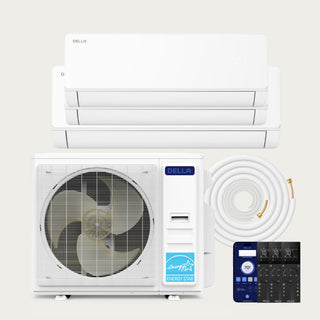 DELLA Vita Series 42000 BTU Tri-Zone Mini Split AC (12K+12K+18K) - Up to 2100 Sq.Ft.