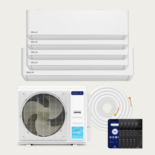 DELLA Optima Pro CloudAir Series 36000 BTU Five Zone Mini Split AC (6K+6K+6K+9K+12K) - Up to 1850 Sq.Ft.