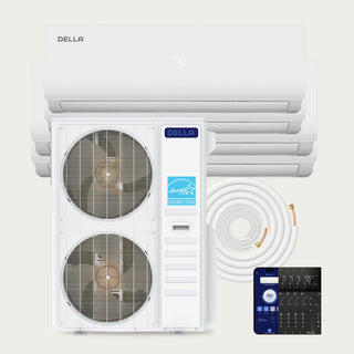 DELLA Vario Series 55000 BTU Quad Zone Mini Split AC (9K+9K+18K+18K) - Up to 2800 Sq.Ft.