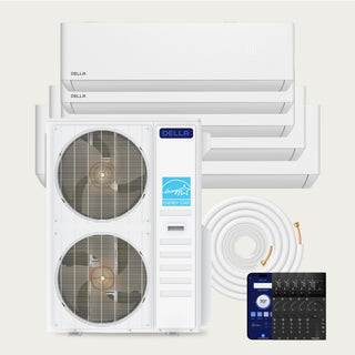DELLA Optima Pro CloudAir Series 48000 BTU Five Zone Mini Split AC (6K+6K+6K+12K+18K) - Up to 2450 Sq.Ft.