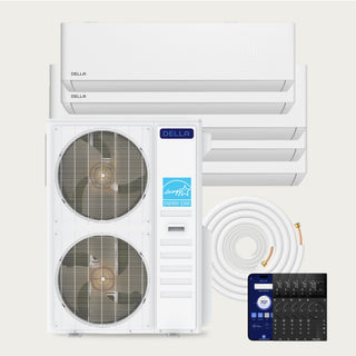 DELLA Optima Pro CloudAir Series 48000 BTU Five Zone Mini Split AC (6K+9K+12K+12K+12K) - Up to 2350 Sq.Ft.