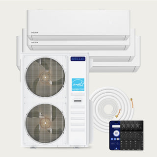 DELLA Optima Pro CloudAir Series 48000 BTU Quad Zone Mini Split AC (6K+9K+12K+18K) - Up to 2250 Sq.Ft.