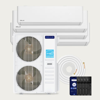 DELLA Optima CloudAir Series 55000 BTU Quad Zone Mini Split AC (9K+12K+12K+18K) - Up to 2500 Sq.Ft.