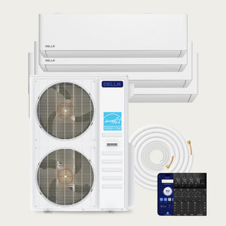 DELLA Optima CloudAir Series 55000 BTU Quad Zone Mini Split AC (9K+9K+12K+23K) - Up to 2850 Sq.Ft.