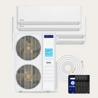 DELLA Optima CloudAir Series 55000 BTU Quad Zone Mini Split AC (9K+9K+18K+24K) - Up to 3300 Sq.Ft.