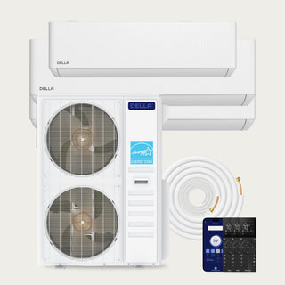 DELLA Optima CloudAir Series 55000 BTU Tri-Zone Mini Split AC (12K+18K+23K)  - Up to 3050 Sq.Ft.