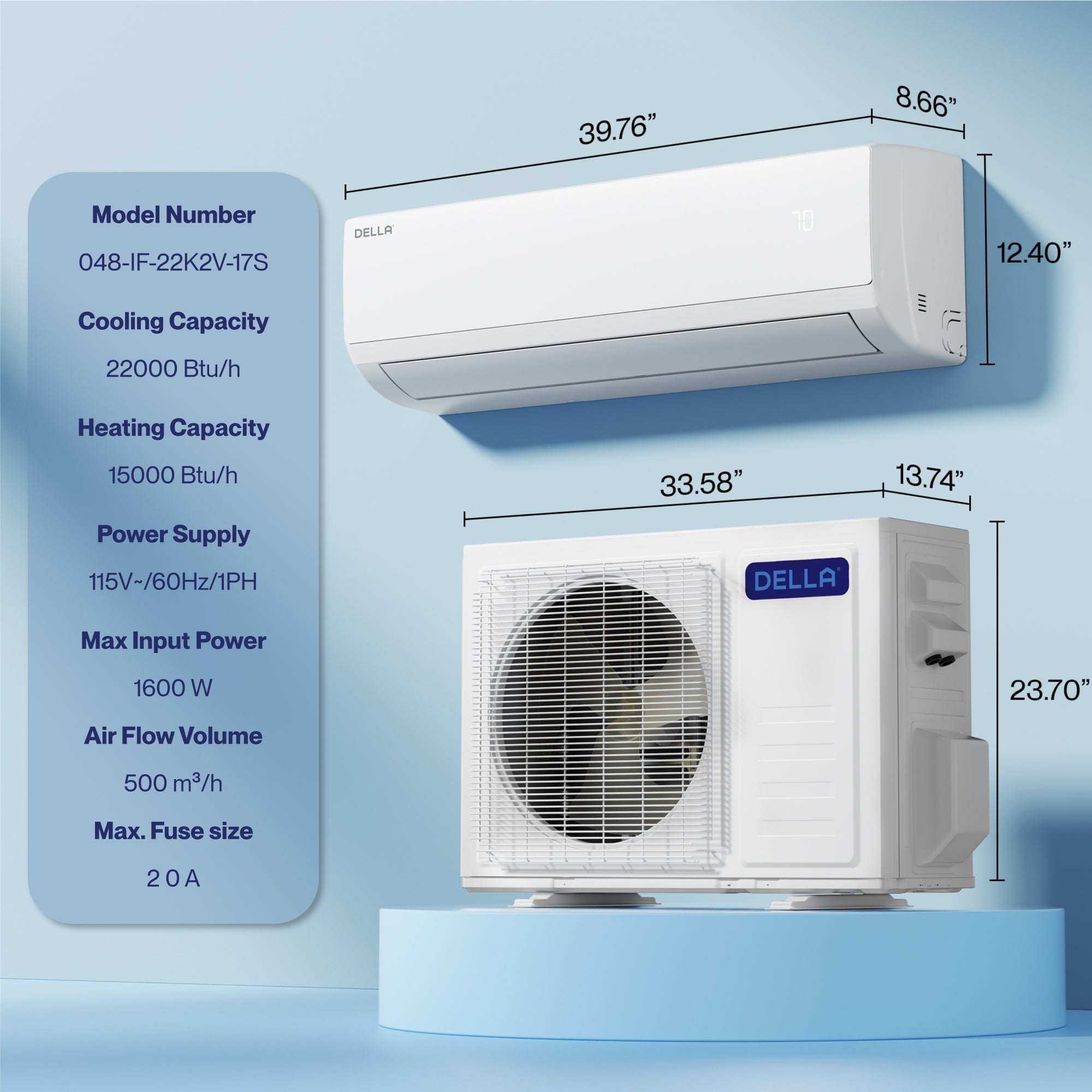 #BTU_22000 BTU SEER2 17 Up to 1500 Sq.Ft.