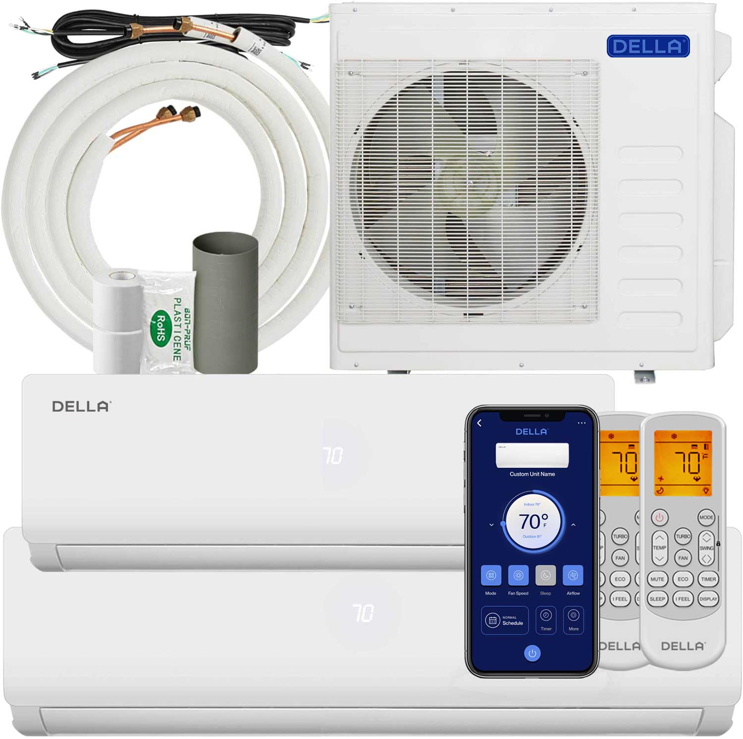Vario Series 36000 BTU Dual Zone Mini Split AC (12K + 24K) – Up to 2050 Sq.Ft.