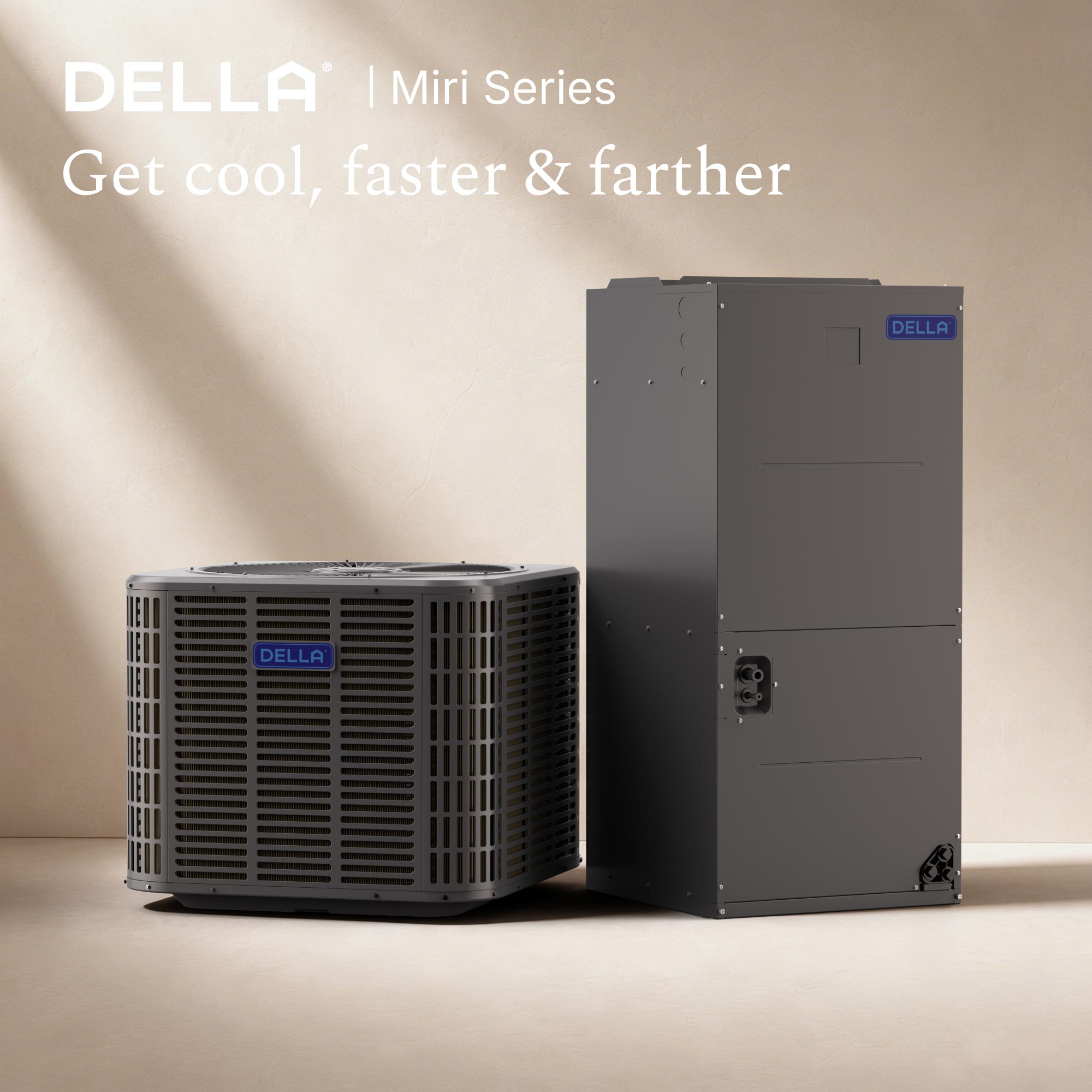 DELLA 24,000 BTU 18 SEER2 Ducted Central Air Conditioner with Air Handler