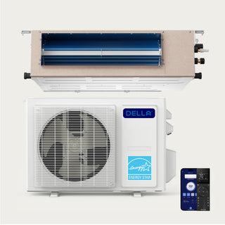 DELLA 11000 BTU 19 SEER2 Concealed Ducted Mini Split Air Conditioner