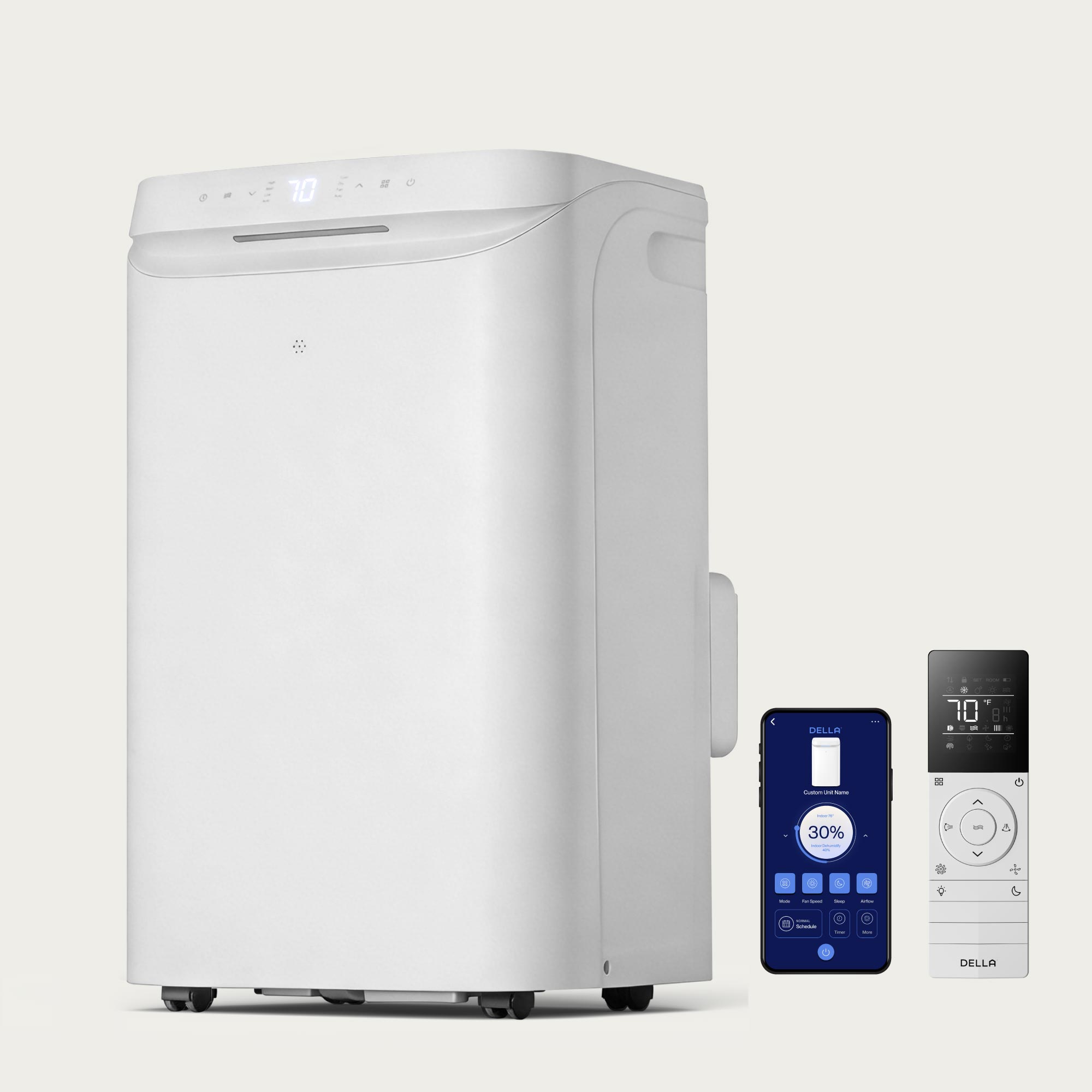 DELLA Sylro Series 15,500 BTU Inverter Ultra Quiet Portable Air Conditioner for Rooms Up to 550 Sq. Ft.