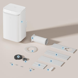 DELLA 14,000 BTU Drainage-Free Portable Air Conditioner for Rooms Up to 450 Sq. Ft.