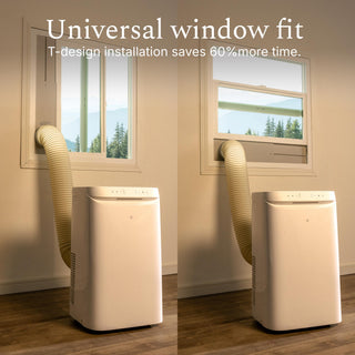 DELLA 14,000 BTU Drainage-Free Portable Air Conditioner for Rooms Up to 450 Sq. Ft.