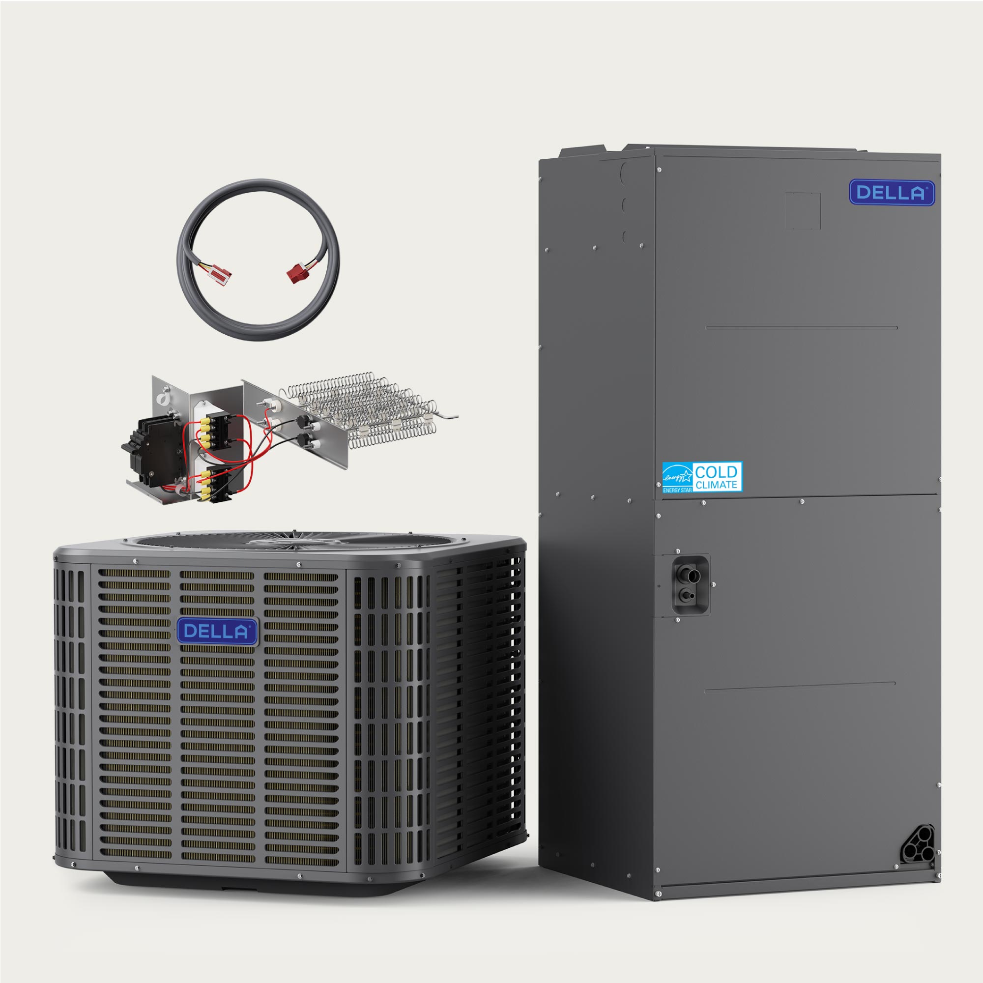DELLA 24,000 BTU 18 SEER2 Ducted Central Air Conditioner with Air Handler