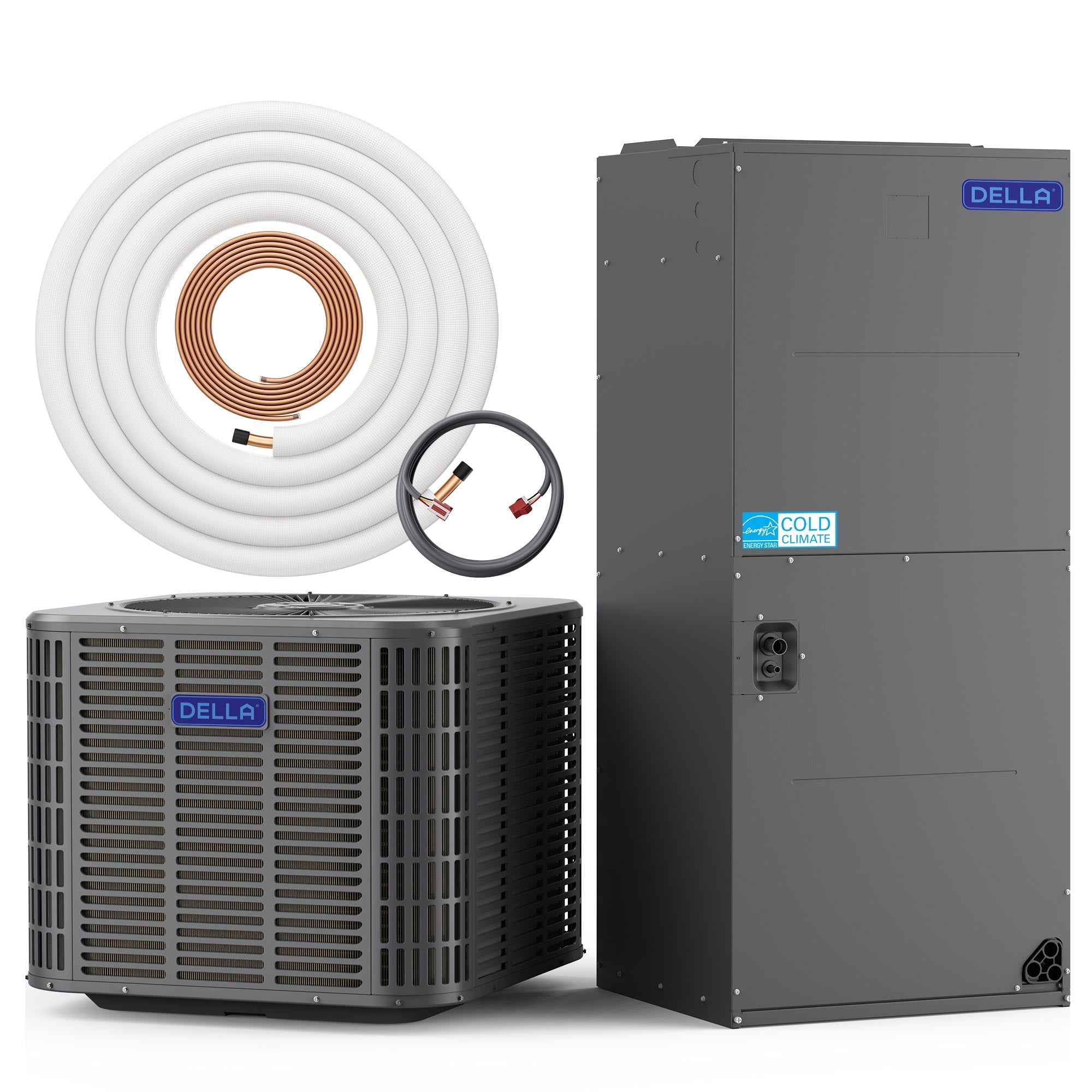 DELLA 24,000 BTU 18 SEER2 Ducted Central Air Conditioner with Air Handler