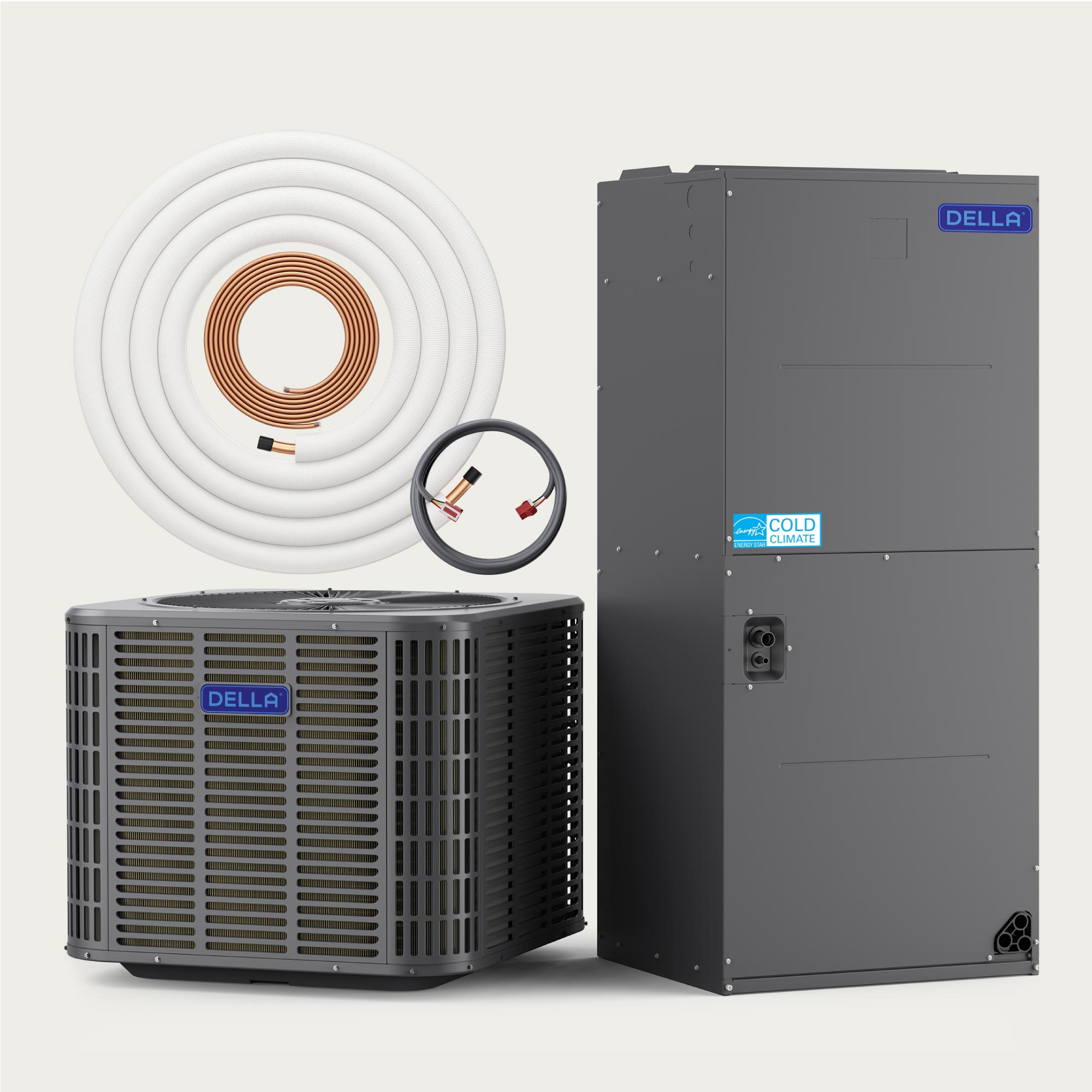 DELLA 24,000 BTU 18 SEER2 Ducted Central Air Conditioner with Air Handler