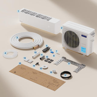 DELLA Optima CloudAir Series 27000 BTU Dual Zone Mini Split AC (9K+18K)  - Up to 1400 Sq.Ft.