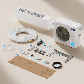 DELLA Optima CloudAir Series 42000 BTU Quad Zone Mini Split AC (9K+9K+12K+12K)  - Up to 1900 Sq.Ft.
