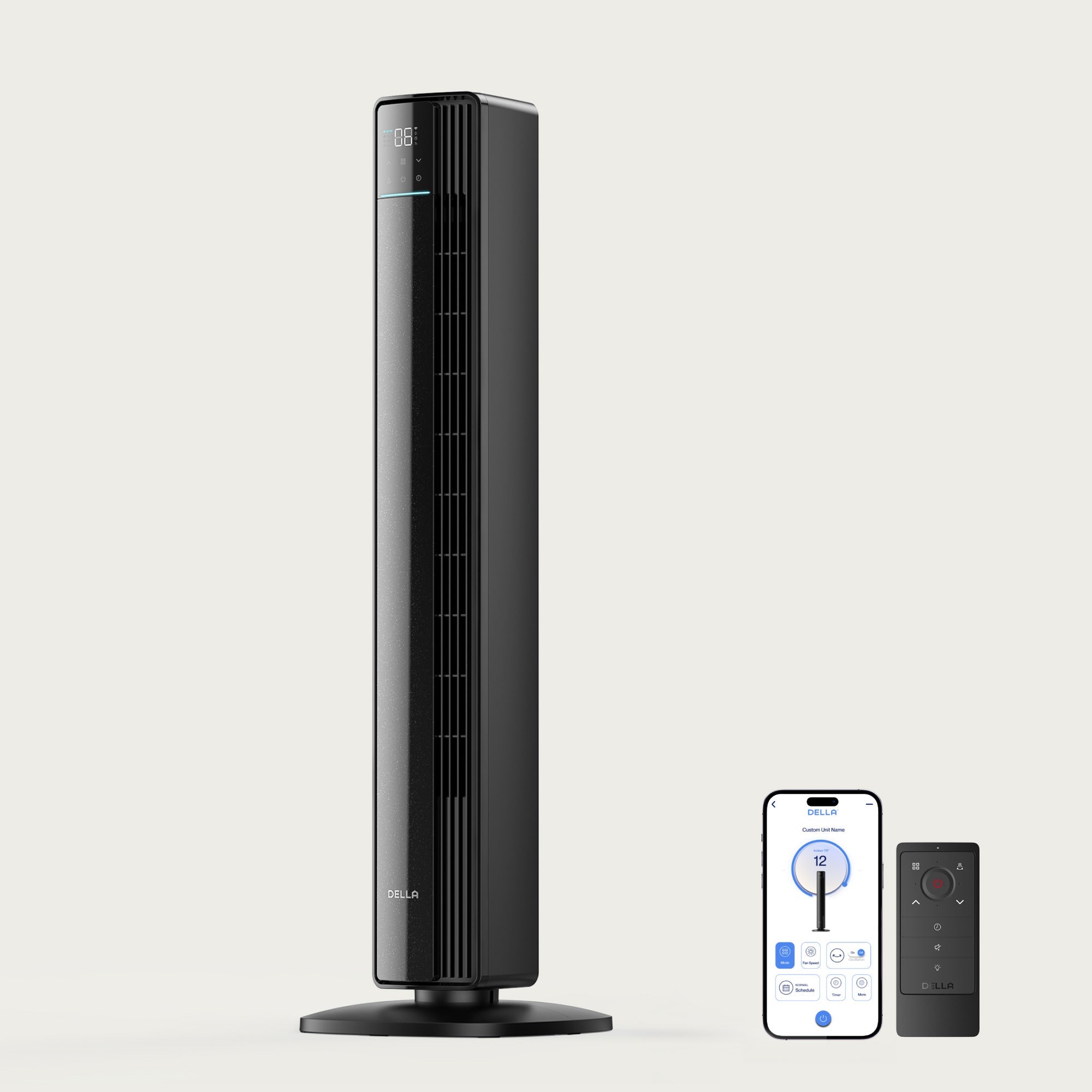 DELLA 42" Ultra Quiet Smart Tower Fan with Voice/APP/Remote Control