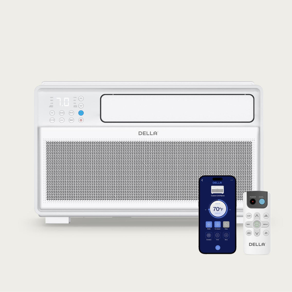 DELLA Miri Series 10000 BTU Smart Inverter Window Air Conditioner Ultra Quiet AC Unit Cools up to 440 Sq.Ft.
