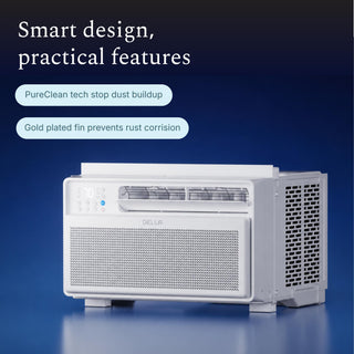 DELLA Miri Series 10000 BTU Smart Inverter Window Air Conditioner Ultra Quiet AC Unit Cools up to 440 Sq.Ft.